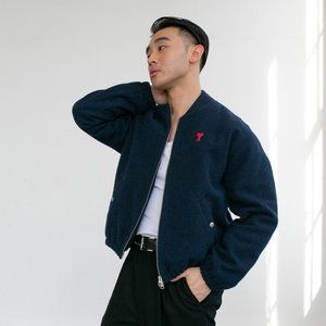 COPY - Ami Navy 'Ami De Coeur' Patch Bomber Jacket